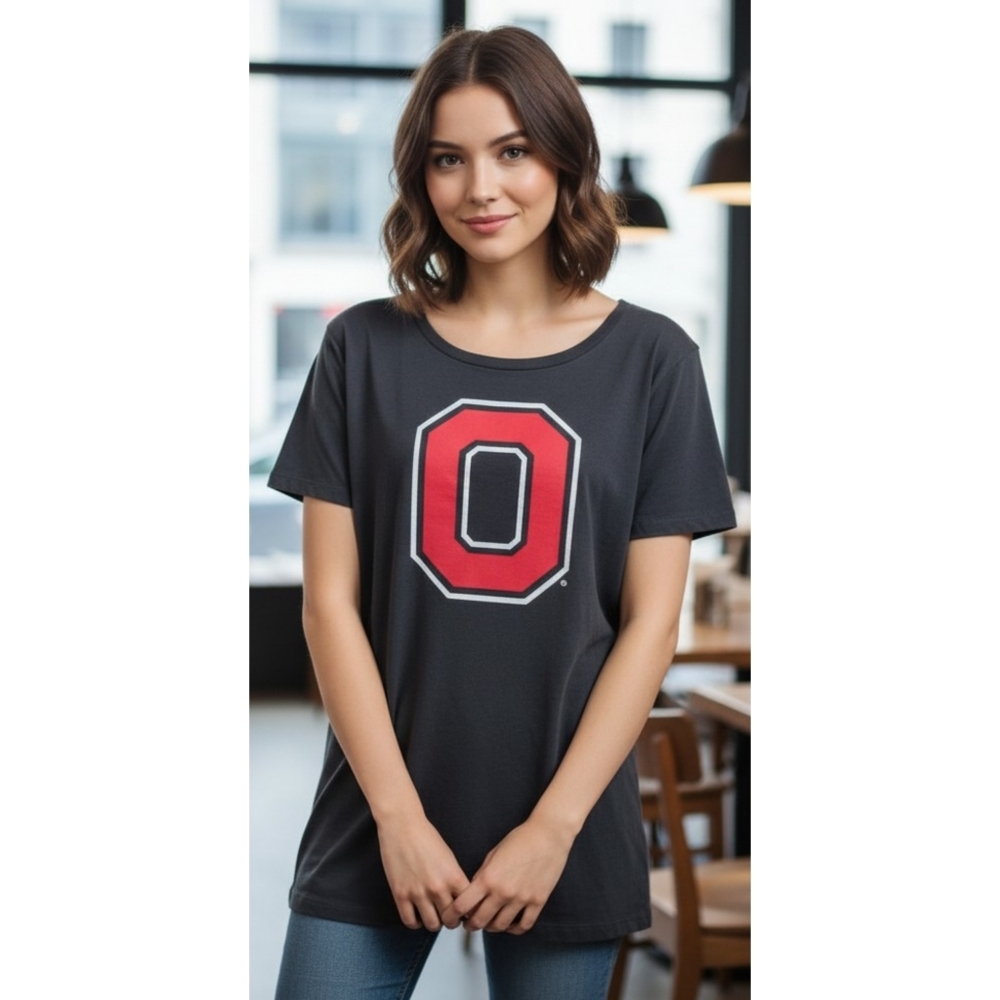 T University Ohio State Buckeyes Tee Dark Gray Size XXL